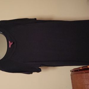 Black sweater dress.